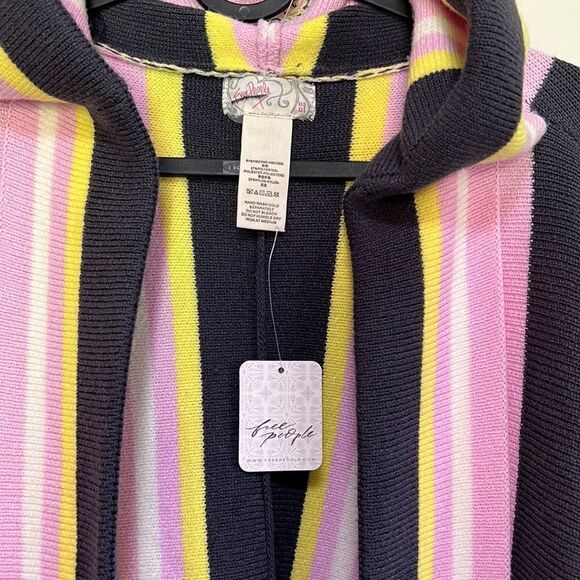 Free People All I Need Striped Hooded Kimono Poncho - Picture 9 of 13